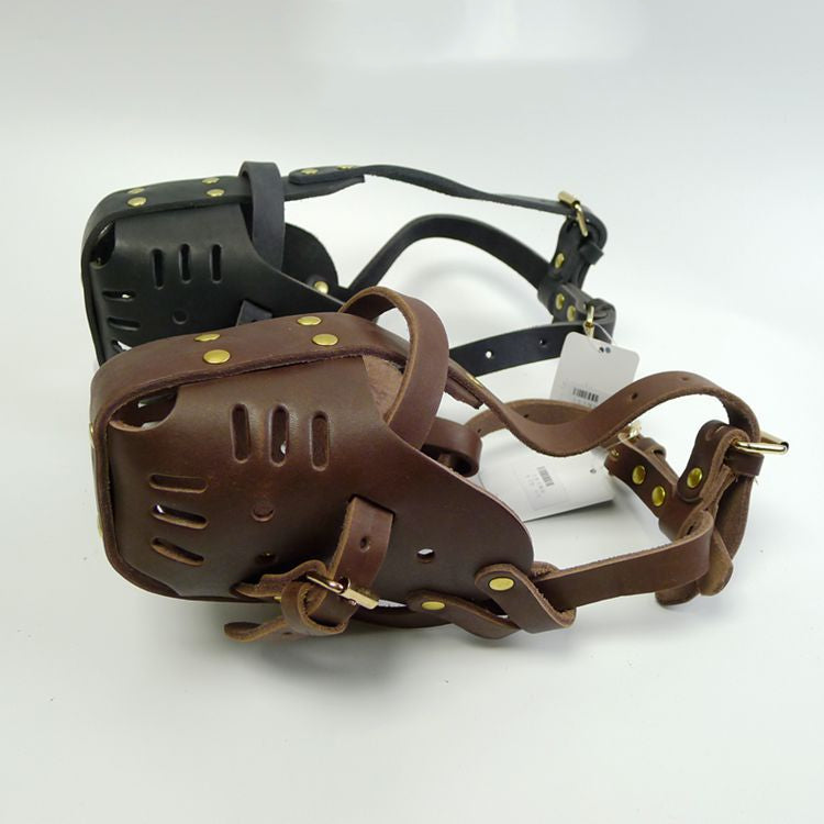 Leather Dog Muzzle for Medium & Large Dogs