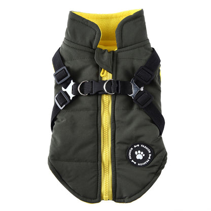 Pet Padded Jacket with Chest Strap