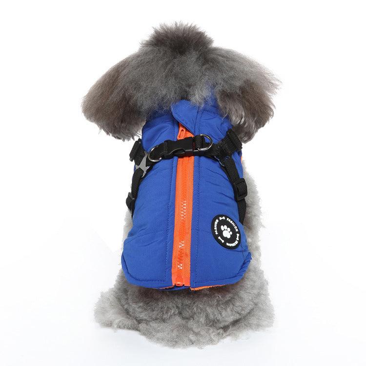 Pet Padded Jacket with Chest Strap