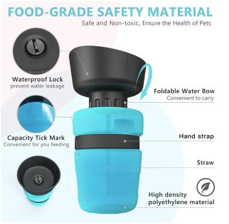 Travel Dog Water Bottle Foldable