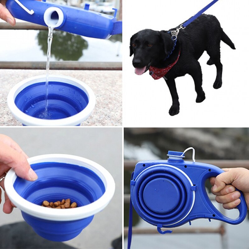 Pet Travel Set - Water Bottle, Bowl & Leash
