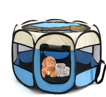 Enclos pliable octogonal pour animaux de compagnie, en tissu Oxford, pour chats et chiens