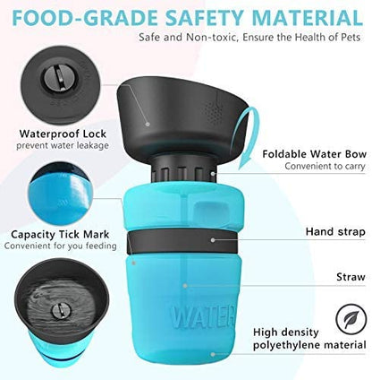 Travel Dog Water Bottle Foldable
