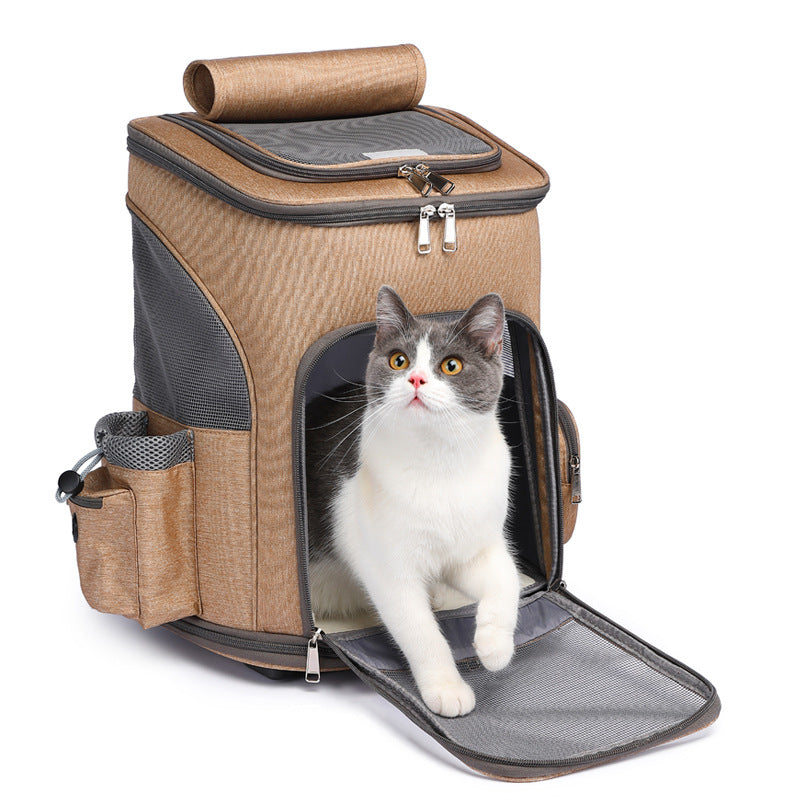 Wheeled Cat Backpack Trolley Bag