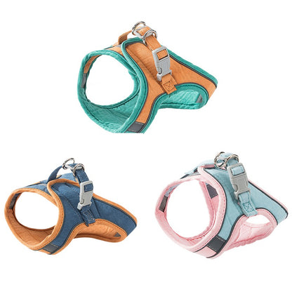 Sangle de poitrine en corde de traction pour chat afin d'empêcher les fugues.