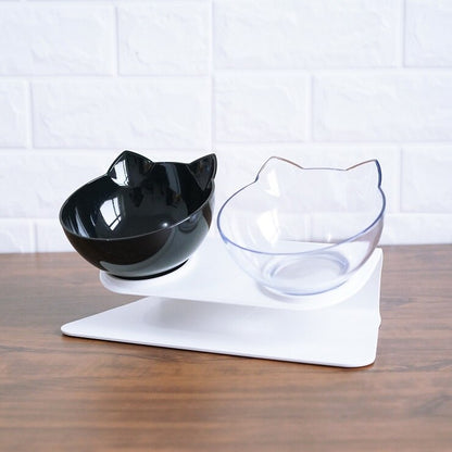 Tilted Double Bowl for Cats