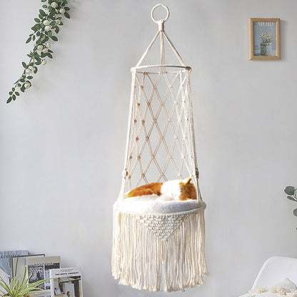 Hanging Macrame Cat Lounger