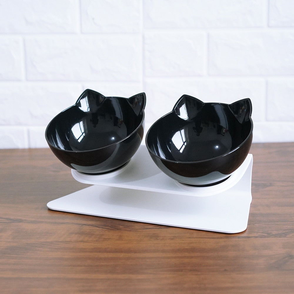 Tilted Double Bowl for Cats