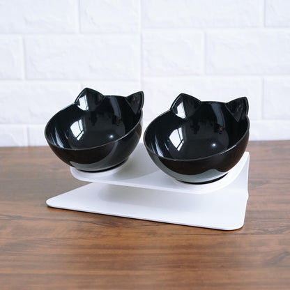 Tilted Double Bowl for Cats