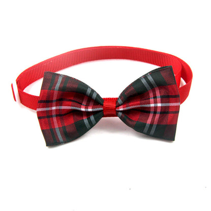 Plaid Pet Tie Cat Dog Scarf Accessories