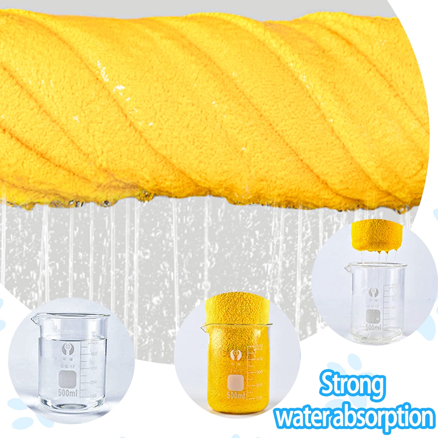 Serviettes pour chiens, serviettes de séchage, serviettes de bain pour chiens et chats, séchage rapide, en microfibre douce, peignoir ultra-absorbant à séchage rapide, pour chiens et chats, jaune