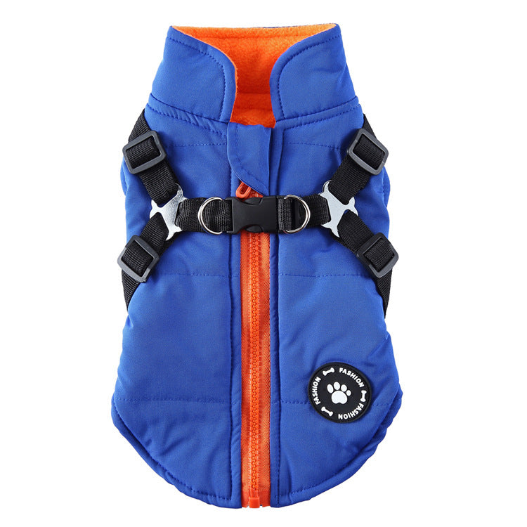 Pet Padded Jacket with Chest Strap