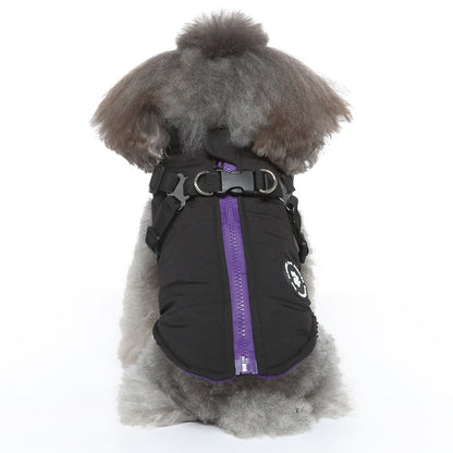Pet Padded Jacket with Chest Strap