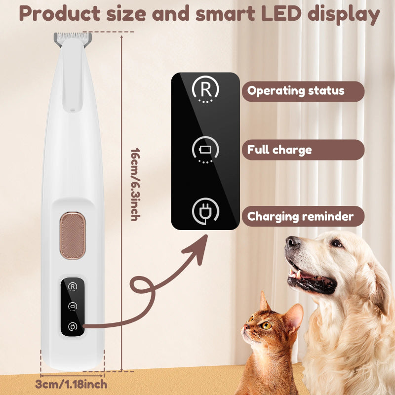 LED Display Pet Paw Clipper