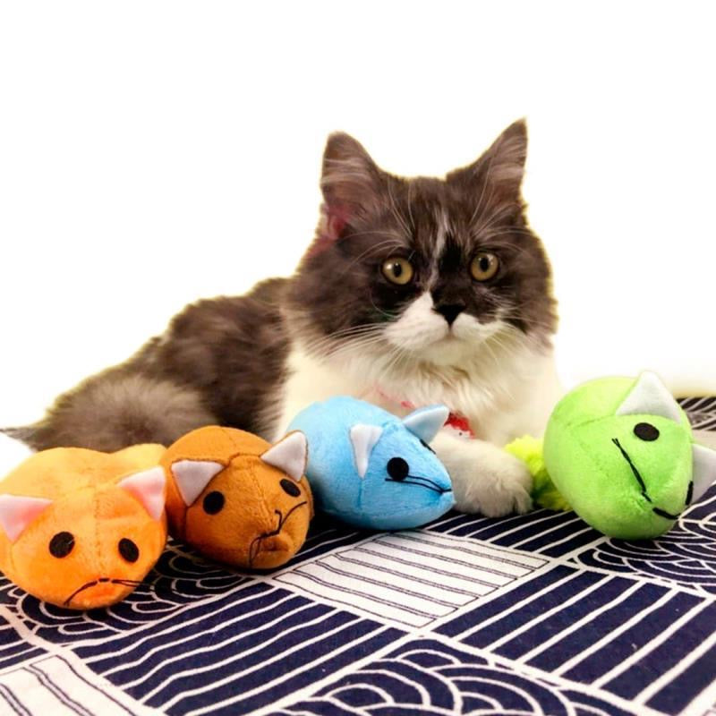 Souris à longue queue - Jouets d'éveil pour chats - Jouets amusants pour animaux de compagnie - Jouets pour chats - Jouets d'entraînement pour souris - Jouets ludiques et interactifs