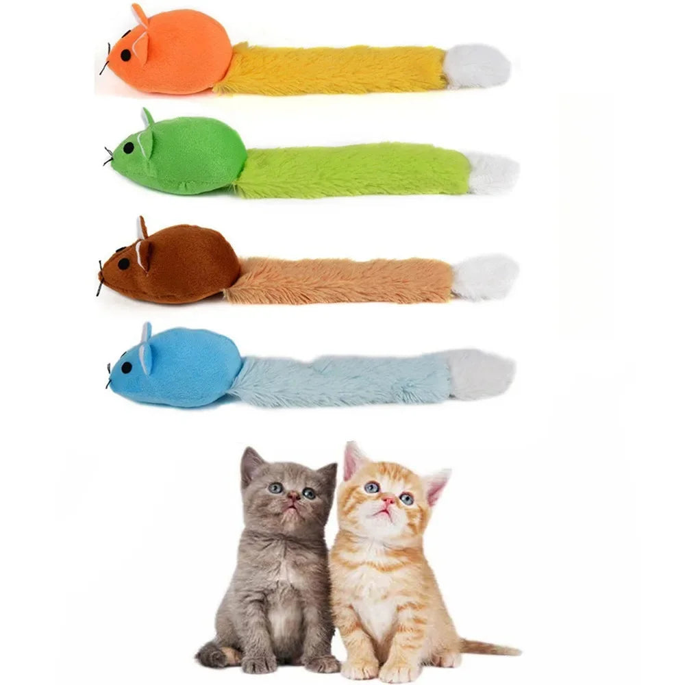Souris à longue queue - Jouets d'éveil pour chats - Jouets amusants pour animaux de compagnie - Jouets pour chats - Jouets d'entraînement pour souris - Jouets ludiques et interactifs