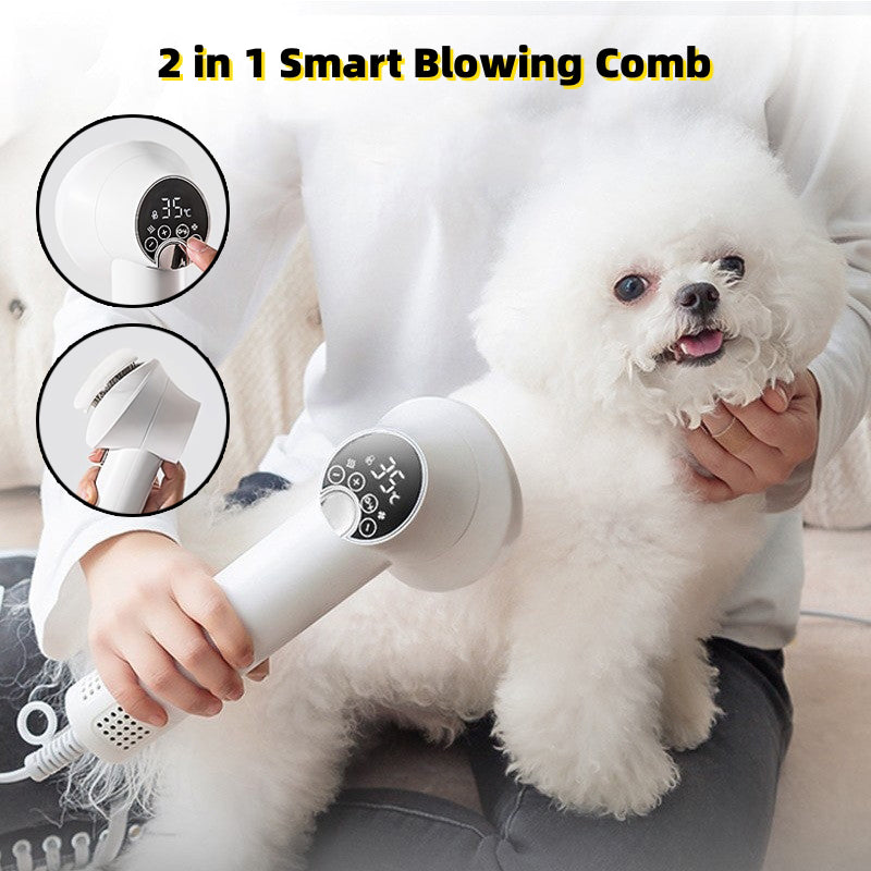 Smart Silent Pet Hair Dryer Comb