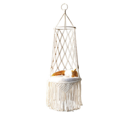 Hanging Macrame Cat Lounger