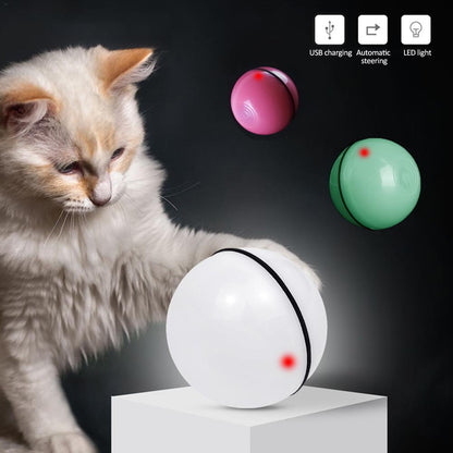 Interactive LED Laser Ball Toy for Cats - Automatic Rolling Electronic Pet Toy